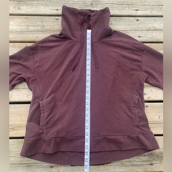 💜 RBX Cowl Neck Active Pullover Sweatshirt - Plum Purple - Size Medium - Picture 8 of 8